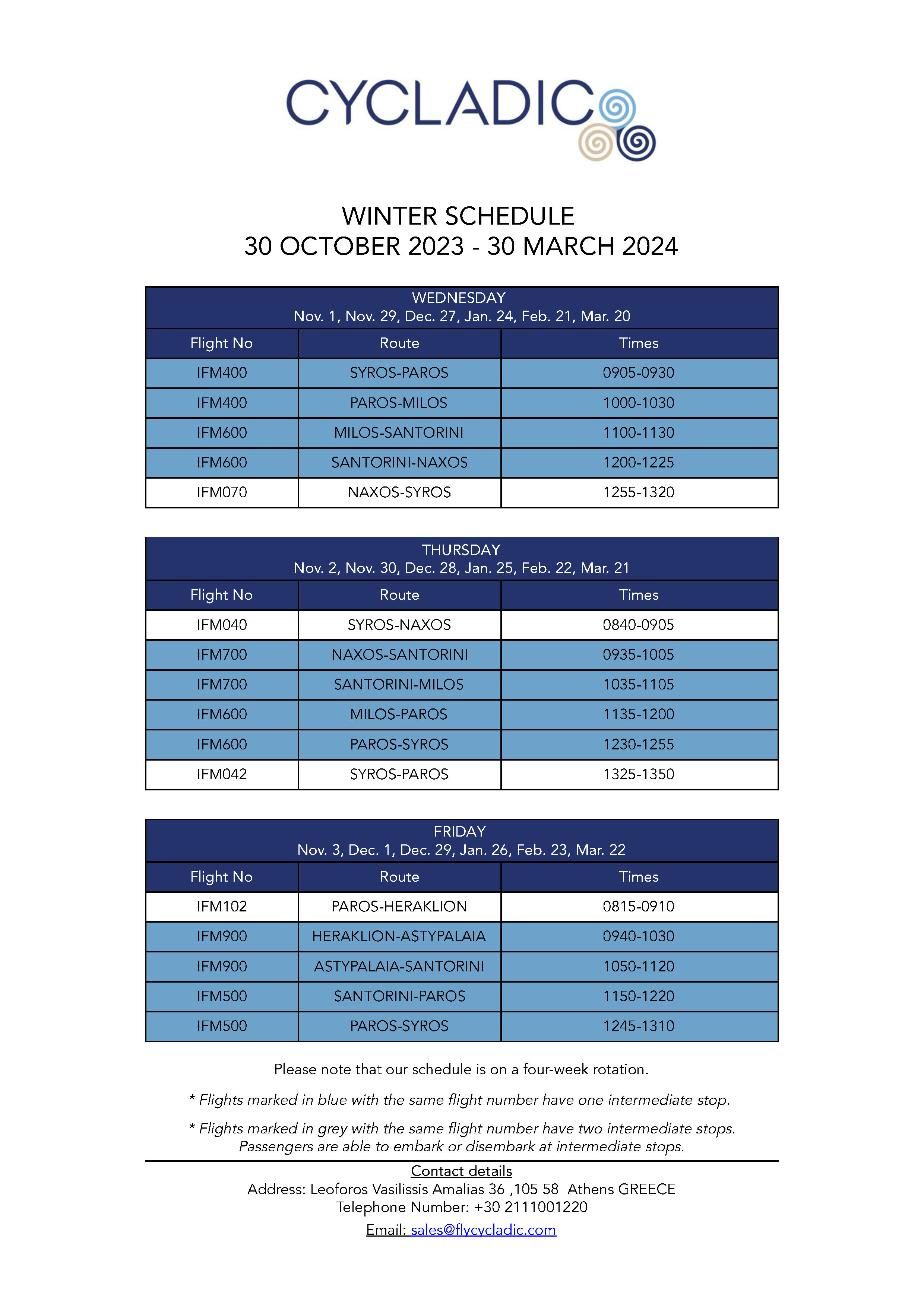 timetable