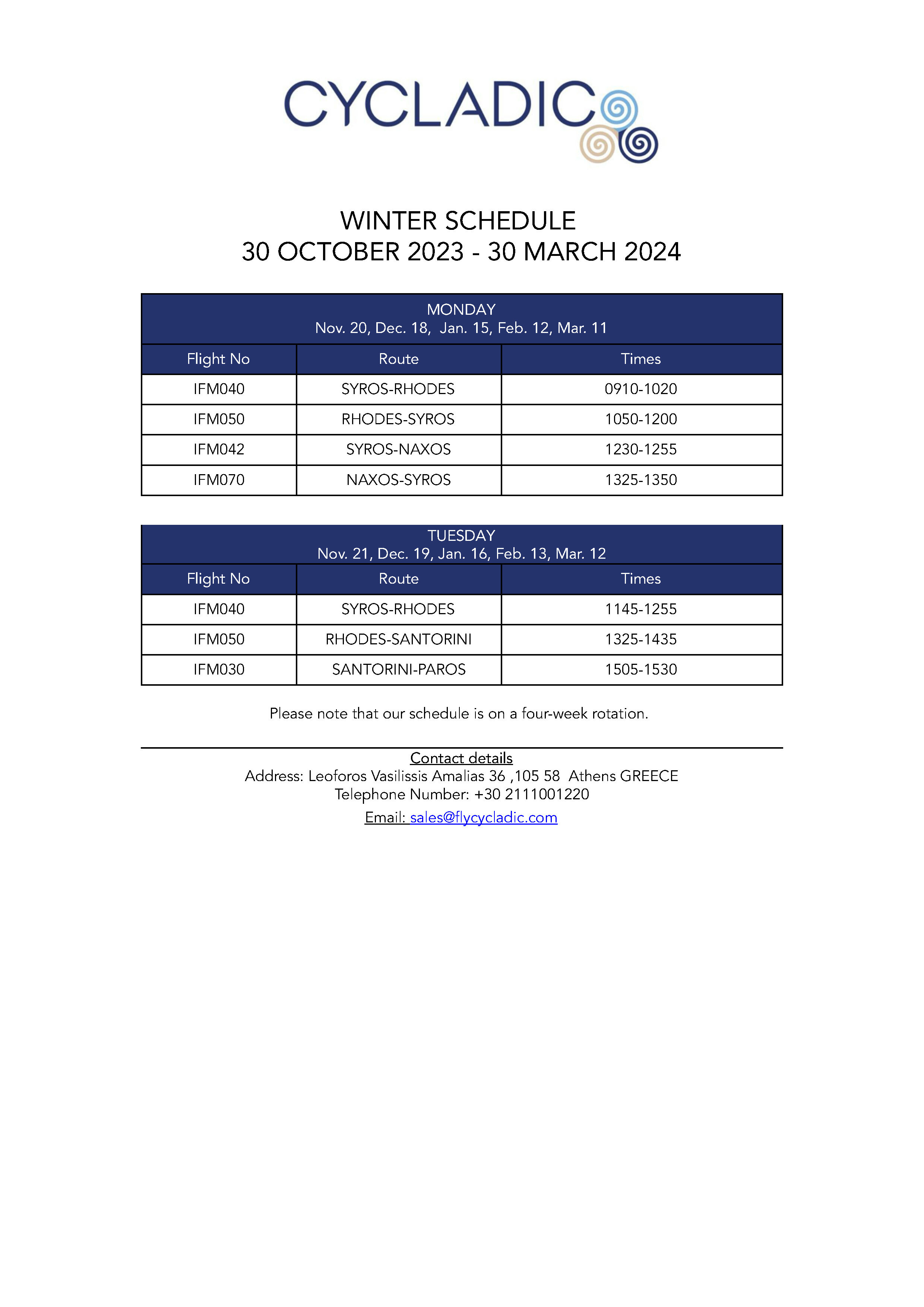 timetable