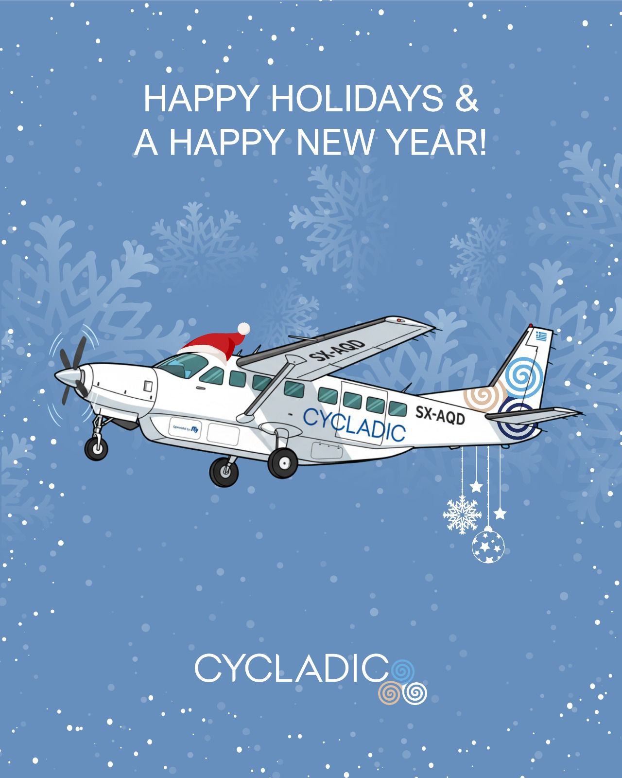 Wishing you joyful holidays and a Happy New Year!
Here’s to new horizons✨💙

#FlyCycladic #CloserThanEver #Greece #Flywithus #happyholidays #hny