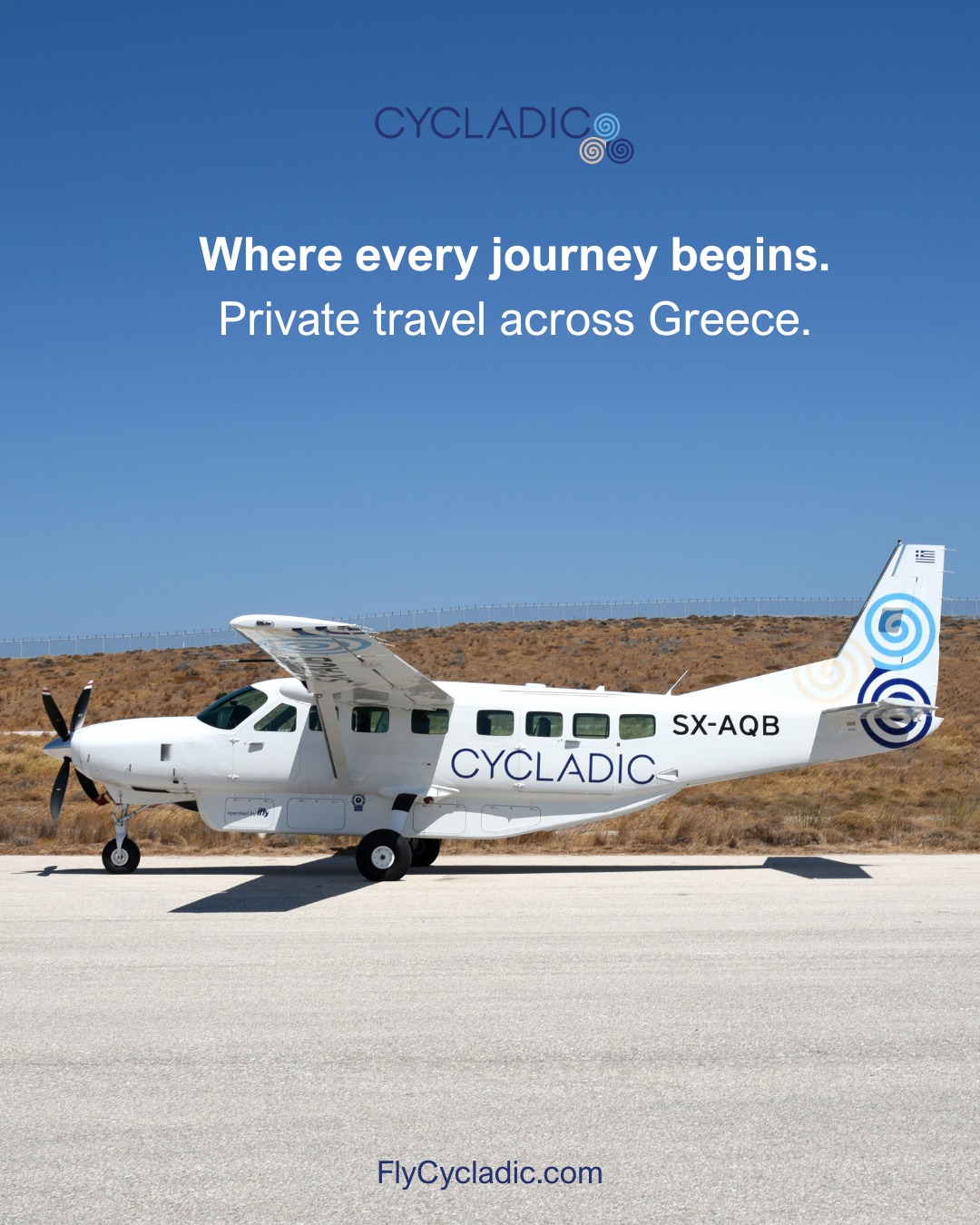 Travel differently.✈

Experience the comfort, flexibility and exclusivity of private flights, and make every journey as memorable as the destination.

#FlyCycladic #CloserThanEver #PrivateFlights #Greece #GreekSummer
