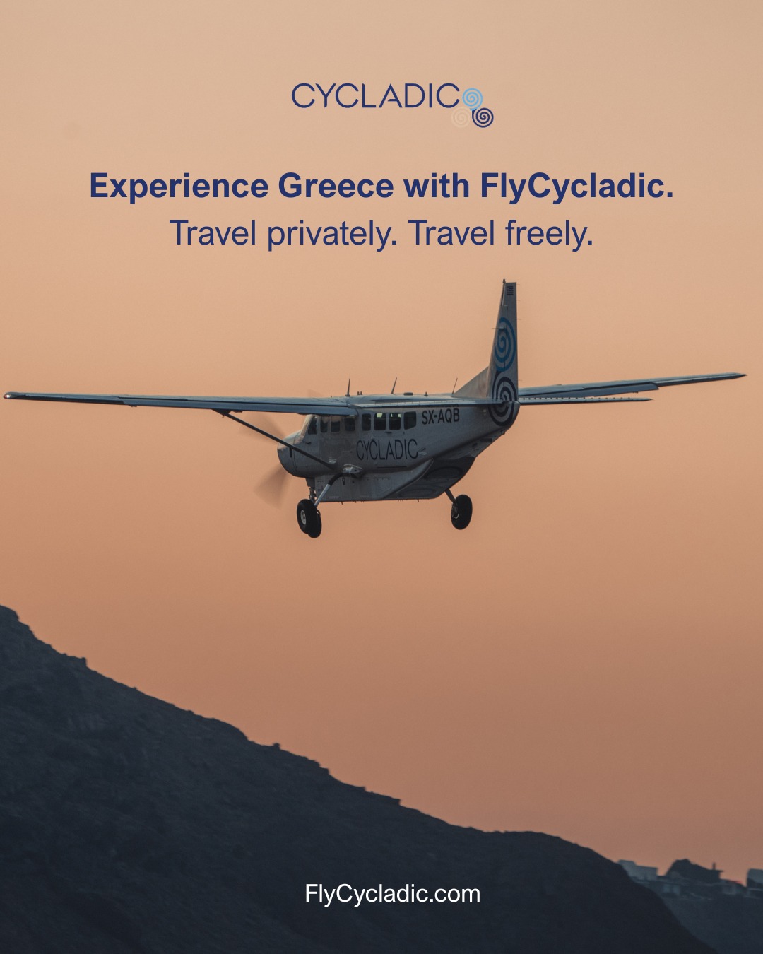 Because your holiday should begin the moment you take off.
Experience the ease of private flying and enjoy Greece at its very best this summer.

#FlyCycladic #CloserThanEver #PrivateFlights #Greece #reasonstovisitgreece